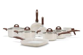 Conj. de panelas Ceramic Life Smart Plus 8PÇS Vanilla - Brinox