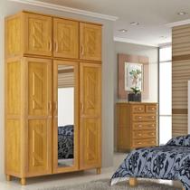 Conj De Quarto Guarda-roupa 6 Portas Cômoda Mel