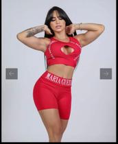 Conj. de short em suplex, disponíveis nas cores vermelho e preto