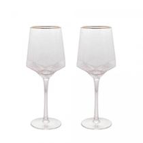 Conj. de Taças Cristal Taj Borda Gold 600ml 2 Peças Wolff