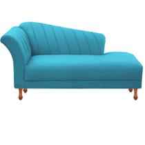 Conj Divã Recamier Sofá + 2 Poltronas Decorativa Iza Retro