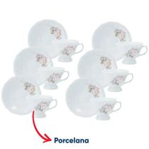 Conj. Estojo 6 Xícaras Porc. Schmidt Eterna Branco 200ml - Porcelana schmidt