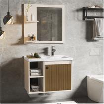 Conj Gab c/ Espelheira e Cuba para Banheiro 60cm Adonis