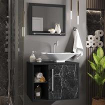Conj Gabinete Baden 2075767 Banheiro Preto Fosco Nero