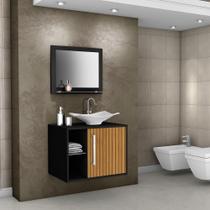 Conj Gabinete Baden Bechara 2075576 Banheiro Preto/Ripado