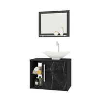 Conj Gabinete Baden Bechara 2075767 Banheiro Preto Fosco/Nero