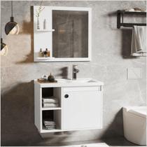 Conj Gabinete c/ Espelheira e Cuba para Banheiro Adonis Branco
