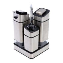 Conj galheteiro 1015438 4pcs c/ supurte inox hub-me Conj galheteiro 1015438 4pcs c/ supurte inox hub-me