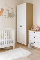 Conj. Infantil Guarda Roupa e Cômoda Infinity Savana/Branco