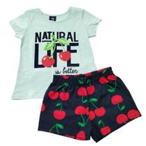 CONJ. INFANTIL MENINA VERÃO CEREJA PIPA by KYLY - TAM. 4 ao 8