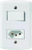 Conj Interruptor 10a Tomada 20a Lux2 Tramontina 57145044