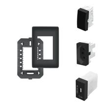 Conj. Interruptor Intermediário + Tomada 10a + Módulo Usb