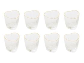 Conj Jogo Copo Shot Vidro Café Licor Cachaça Vodka Dose Luxo