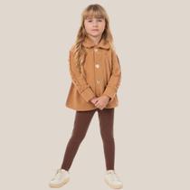 Conj. legging soneto e casaco - bika kids