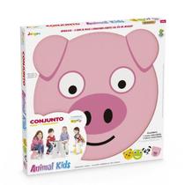 Conj. mesa +banco animalkids - pig