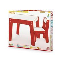 Conj. mesa +cadeira infantil - vermelha