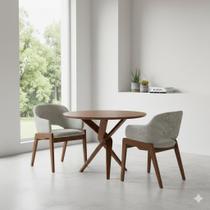 Conj Mesa Red Santorini 90 cm Mad Maciça Tampo Lam Cinamomo + 2 Cadeiras Jolly Tec Bege Mesclado Mel Conj Mesa Red Santorini 90 cm Mad Maciça Tampo Lam Cinamomo + 2 Cadeiras Jolly Tec Bege Mesclado Mel