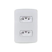 Conj.miluz schneider 2 tomadas 2p+t 10a 250v horiz.bco Conj.miluz schneider 2 tomadas 2p+t 10a 250v horiz.bco