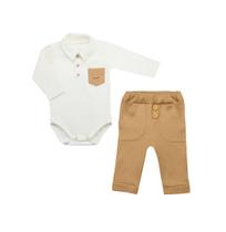 Conj mini bear masc ml body off calça bege (p-3)