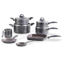 Conj panelas brinox 8 pecas smart plus cinza 4791/115