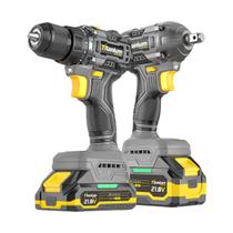 Conj. Parafusadeira Parafusadeira a Bateria 21V Lion + Chave De Impacto a Bateria 21V Motor Brushless