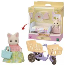 Conj. passeio de bicicleta mamae gato primavera