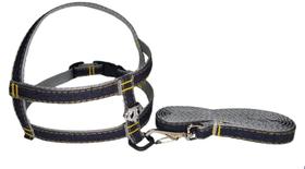 Conj. peitoral/ guia nylon jeans
