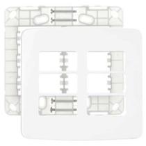 Conj placa 4x4 6 postos horiz c/suporte br margirius b3