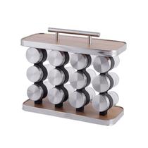 Conj porta condimentos d1345 inox 12pcs c/ suporte inox dolce home