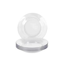 Conj. Pratos Fundos Vidro Temp. 12 und. Transp. 22,6cm