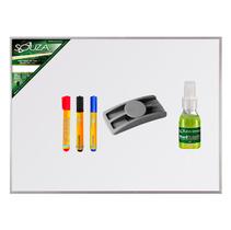 Conj Quadro Branco Standard 70x50 cm R5602 com Moldura de Alumínio Pop + 3 Marcadores + Apagador + Limpador