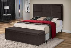 Conj Quarto Painel Recamier Bau Lais 6746 Queen Conj Quarto Painel Recamier Bau Lais 6746 Queen