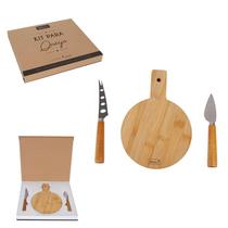 Conj Queijo Chefe Madeira 3pcs Wellmix