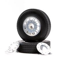 Conj. Roda/Pneu Aluminio Dianteiras Caminhao C/2 Tamiya 56512