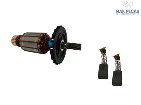 Conj rotor 127v + jg de escova serra circular skil 5401,5300