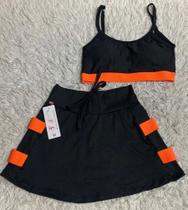 Conj short saia cadarço com bojo
