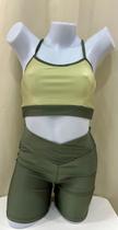 Conj. Shorts Fitness Luiza Tamanho:GCor:Verde Musgo C/ Verde Oliva
