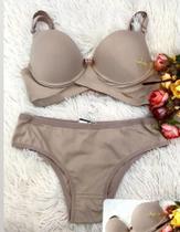 conj sutiã + calcinha básica em microfibra alto conforto TAM/P-M-G-GG cores variadas