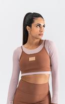 Conj top e saia canelado marrom must have labellamafia Conj top e saia canelado marrom must have labellamafia