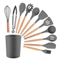 Conj. Utensílios para Cozinha 12 Pçs 2445566 Cinza - Quanhe