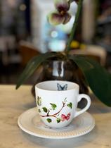 Conj xicara de cha c/pires borobleta