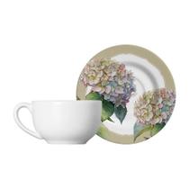 Conj. Xícaras de Chá Hortênsia c/ Pires 250ml - Branca