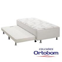 Conjugado Solteiro com Cama Auxiliar material sintético Branco 88x188x37 Ortobom Conjugado Solteiro com Cama Auxiliar material sintético Branco 88x188x37 Ortobom