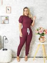 Conjuntinho calça +blusinha Cor vinho - tamanho GG Conjuntinho calça +blusinha Cor vinho - tamanho GG