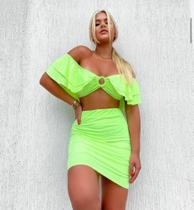 Conjuntinho Feminino Cropped e Saia Conjuntinho Feminino Cropped e Saia