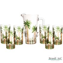 Conjunto 01 Jarra 1,2L e 06 Copos 330ml Palm Tree Conjunto 01 Jarra 1,2L e 06 Copos 330ml Palm Tree