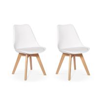 Conjunto 02 Cadeiras Eames Wood Leda Design - Branca