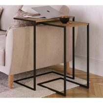 Conjunto 02 Mesas Laterais 27895 Linha Complementos Vermont Conjunto 02 Mesas Laterais 27895 Linha Complementos Vermont