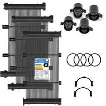 Conjunto 02 Placas 2 Metros (2,00x0,33m) e Terminações para Aquecimento Solar de Piscinas - KS Aquecedores