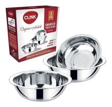 Conjunto 03 Bowl Em Aço Inox Tigela Multiuso Cozinha